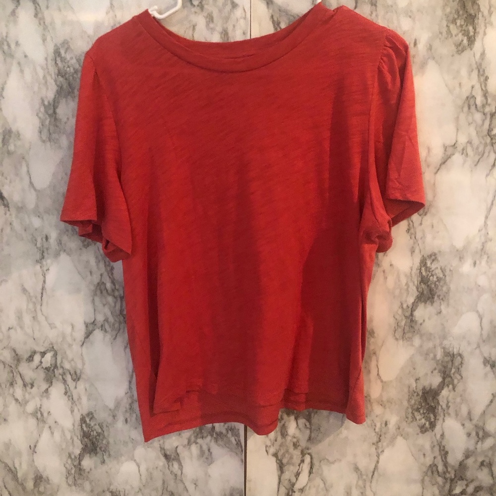 aerie salmon pink shirt